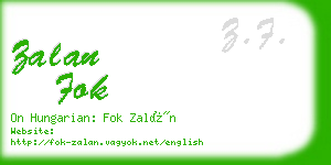 zalan fok business card